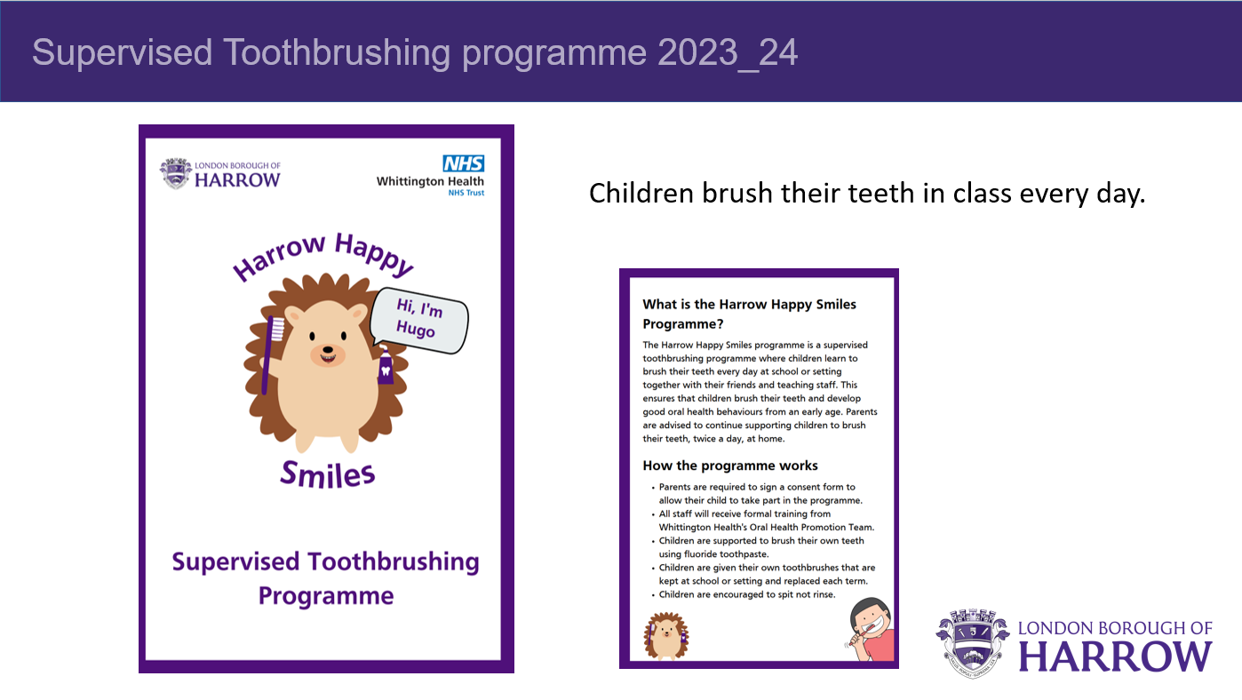 Harrow Oral Health Steering Group Update LDC Confederation