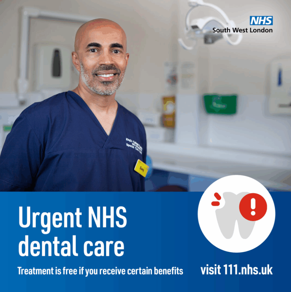 Support SWL ICB's campaign: Use 111.nhs.uk for urgent dental care 3 image005