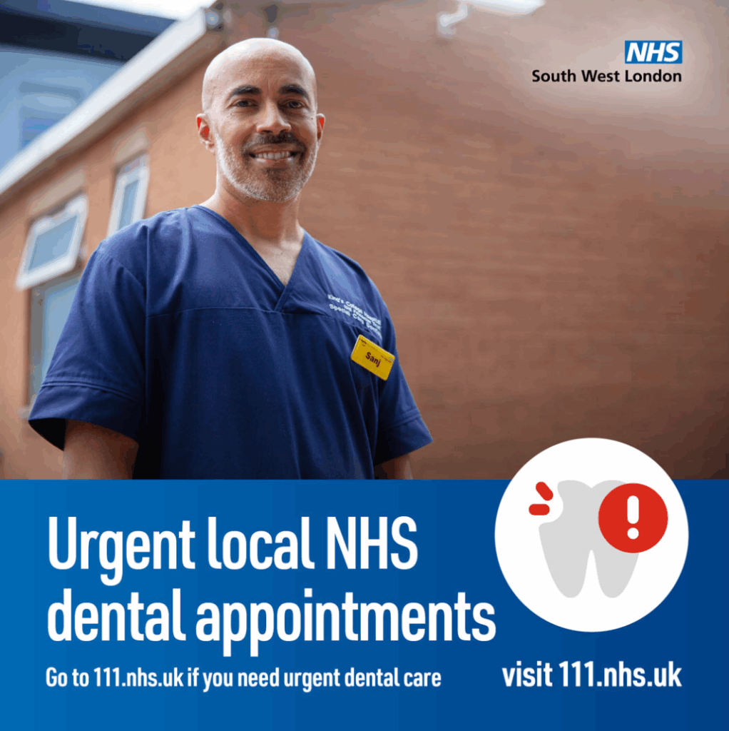 Support SWL ICB's campaign: Use 111.nhs.uk for urgent dental care 4 image006