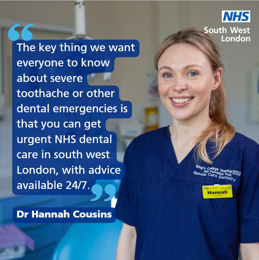 Support SWL ICB's campaign: Use 111.nhs.uk for urgent dental care 8 image011