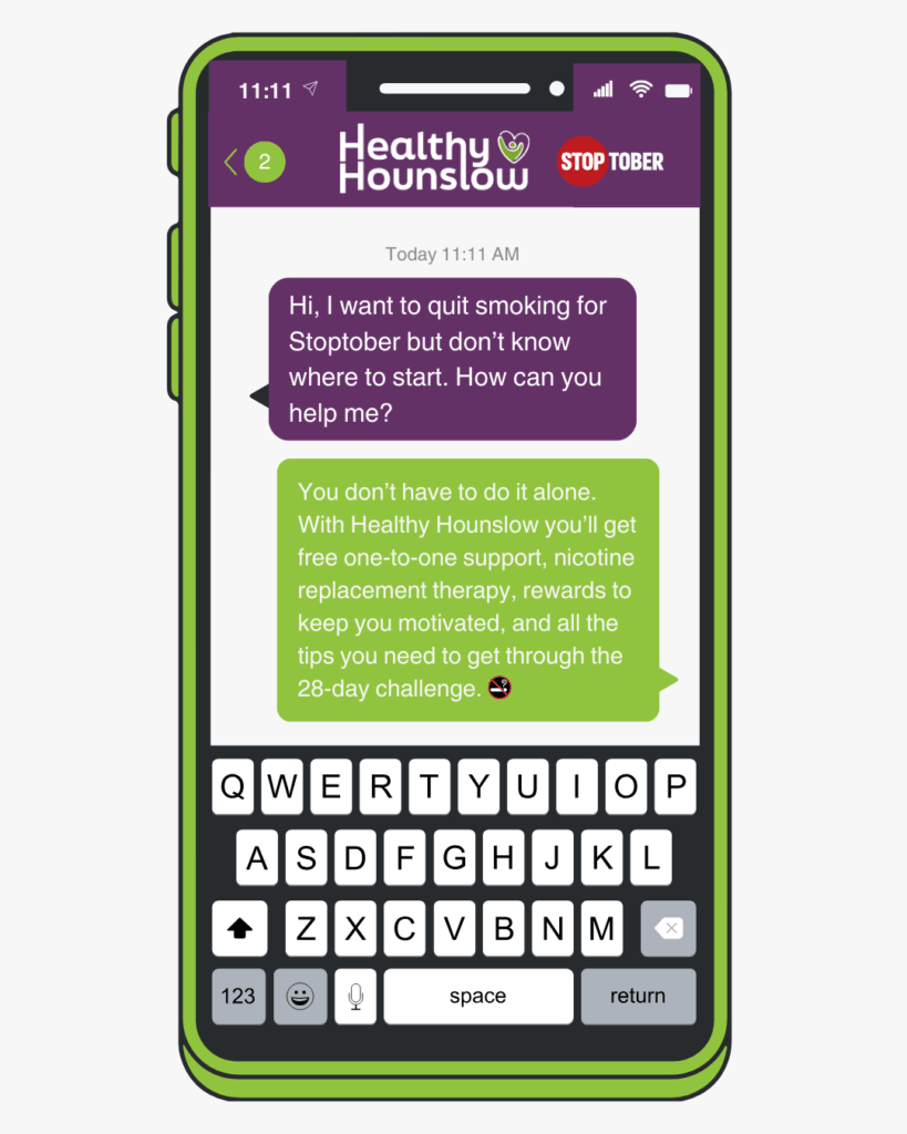 Support Healthy Hounslow’s Stoptober campaign 2025 4 Socials text